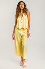 Milio Milano Wide Leg Linen Crop Gaucho Pant
