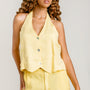 Milio Milano Linen Sleeveless Halter Top