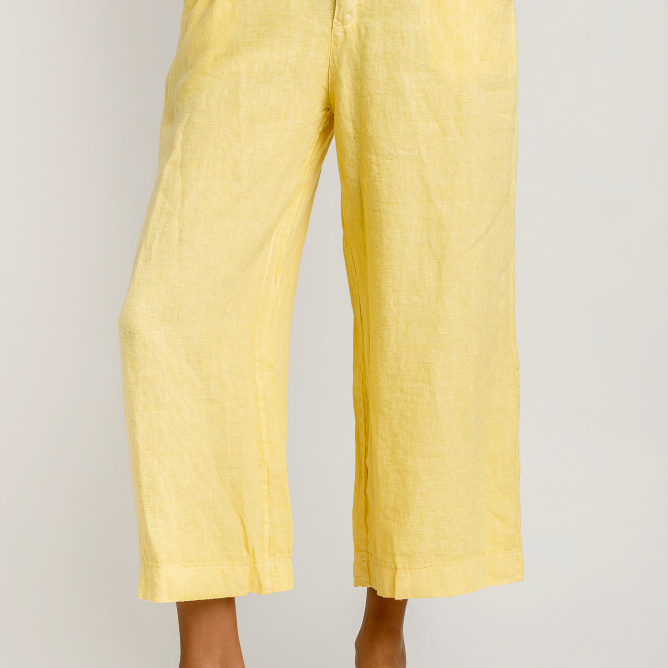 Milio Milano Wide Leg Linen Crop Gaucho Pant