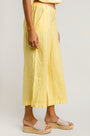 Milio Milano Wide Leg Linen Crop Gaucho Pant