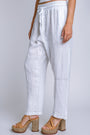 Milio Milano Edge Stitch Linen Drawstring Pant