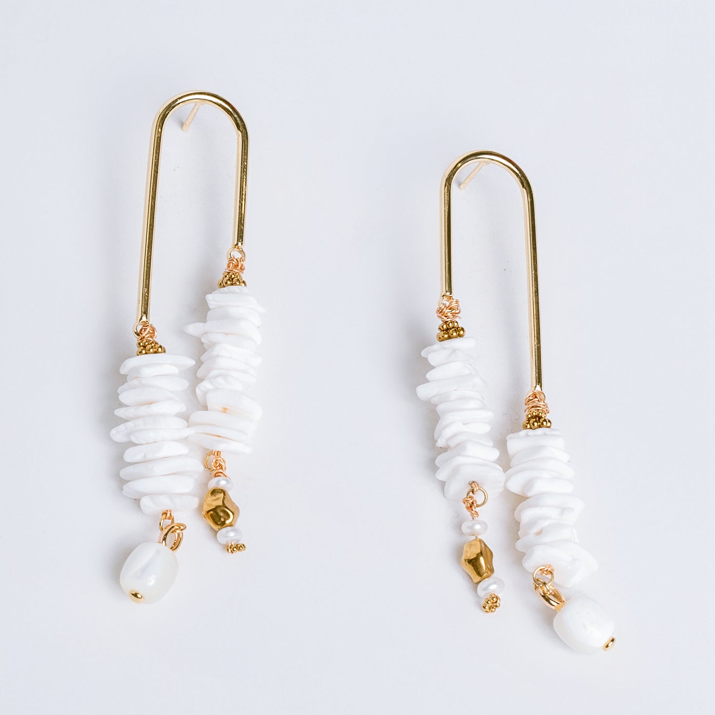 Sherwood Bridge Diamonds Puka Shell Earrings