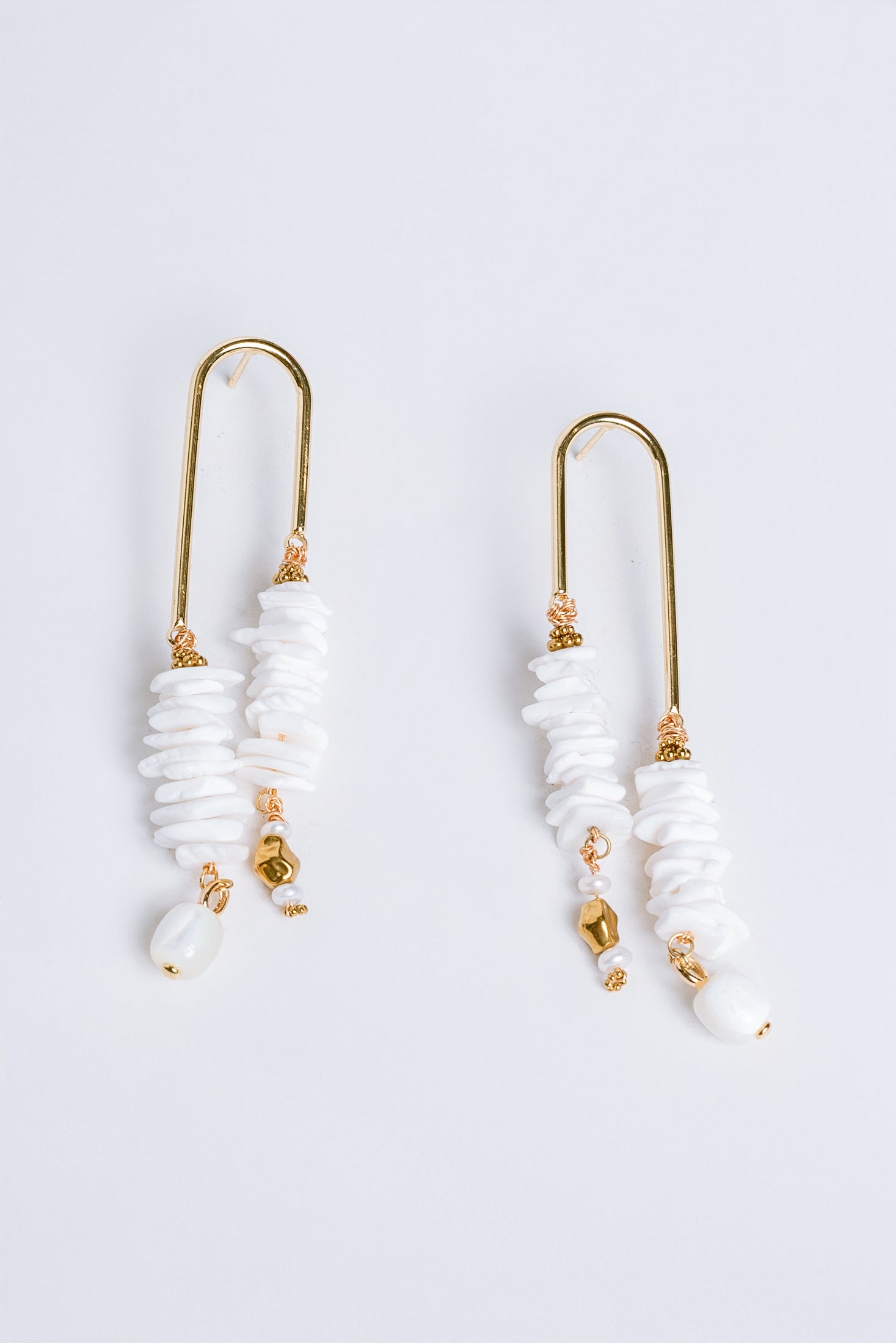 Sherwood Bridge Diamonds Puka Shell Earrings