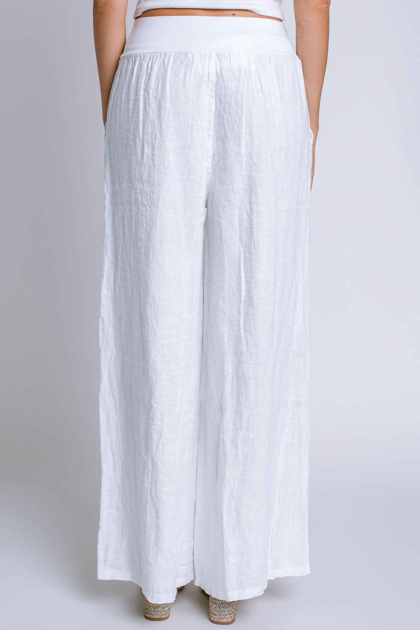 Milio Milano Wide Leg Linen Pants