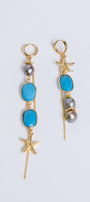 Sherwood Bridge Diamonds Asymmetrical Turquoise Starfish Earrings