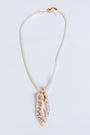 Sherwood Bridge Diamonds Cream & Pink Pearl Rope Necklace