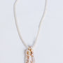 Sherwood Bridge Diamonds Cream & Pink Pearl Rope Necklace