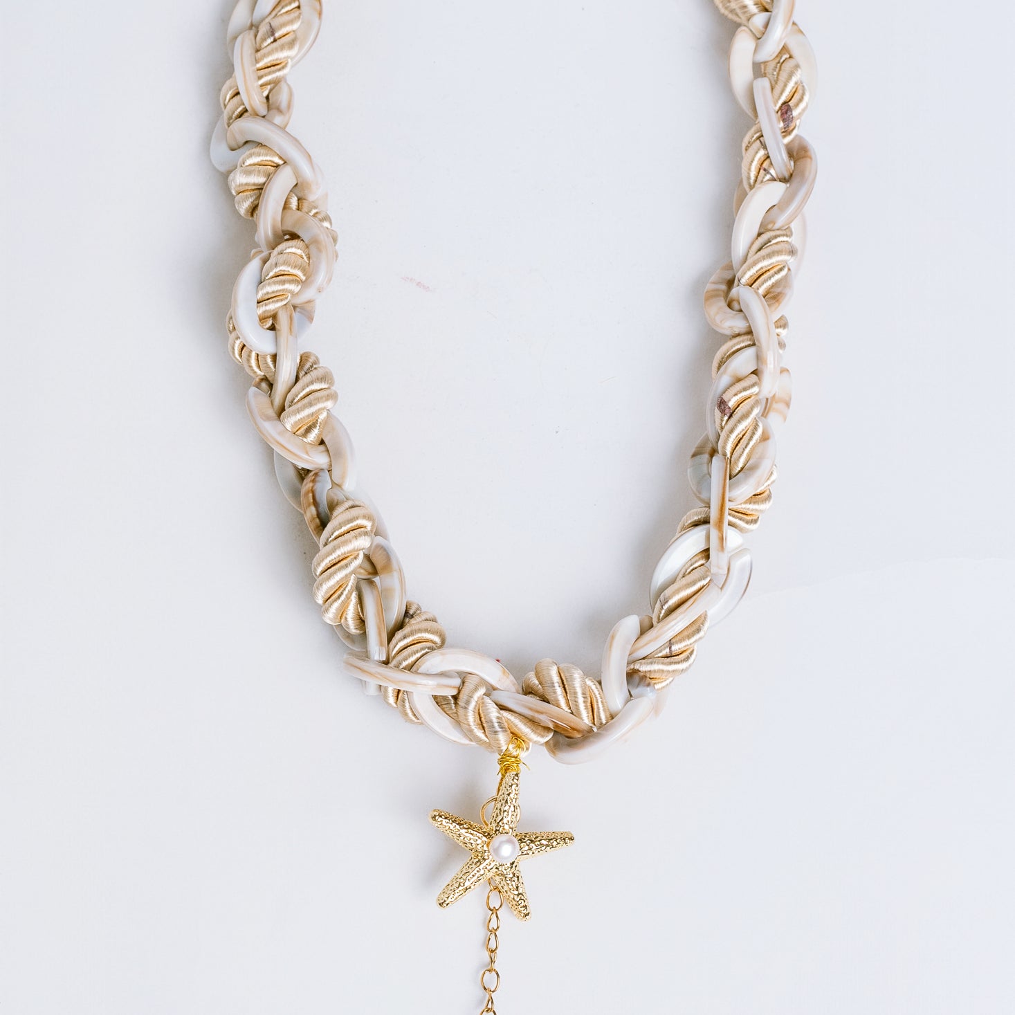 Sherwood Bridge Diamonds Rope & Acrylic Starfish Necklace