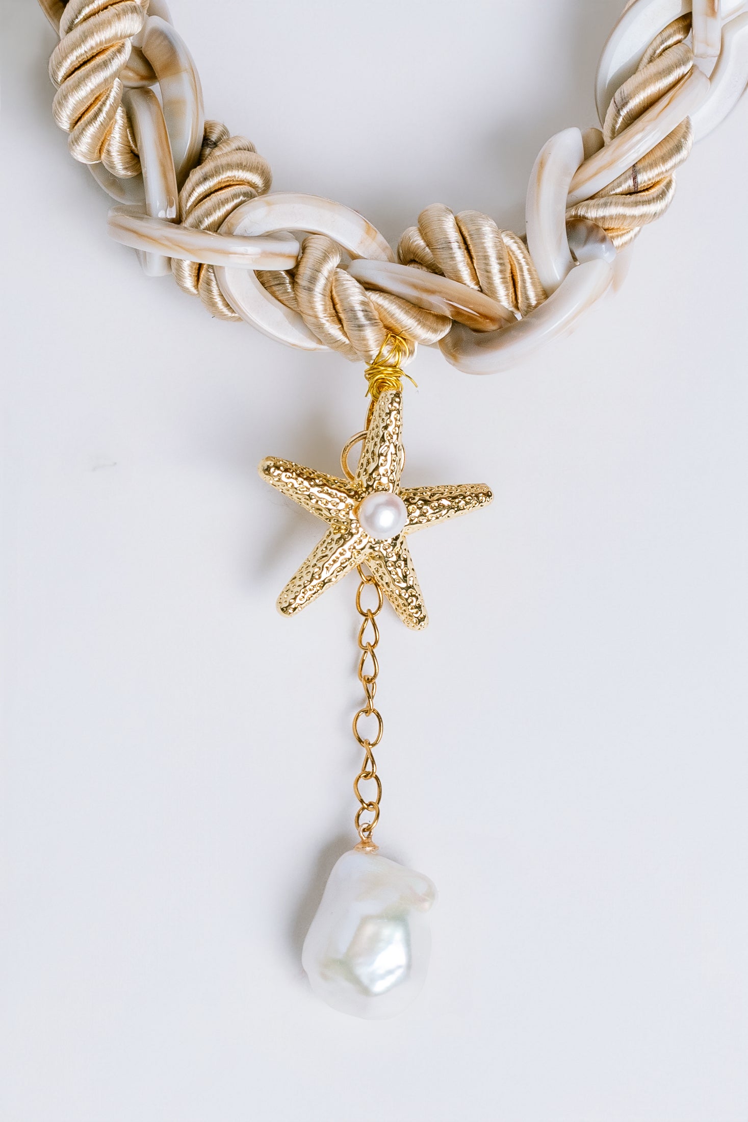 Sherwood Bridge Diamonds Rope & Acrylic Starfish Necklace