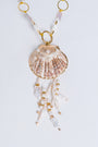 Sherwood Bridge Diamonds Scallop Shell Baroque Pearl Necklace