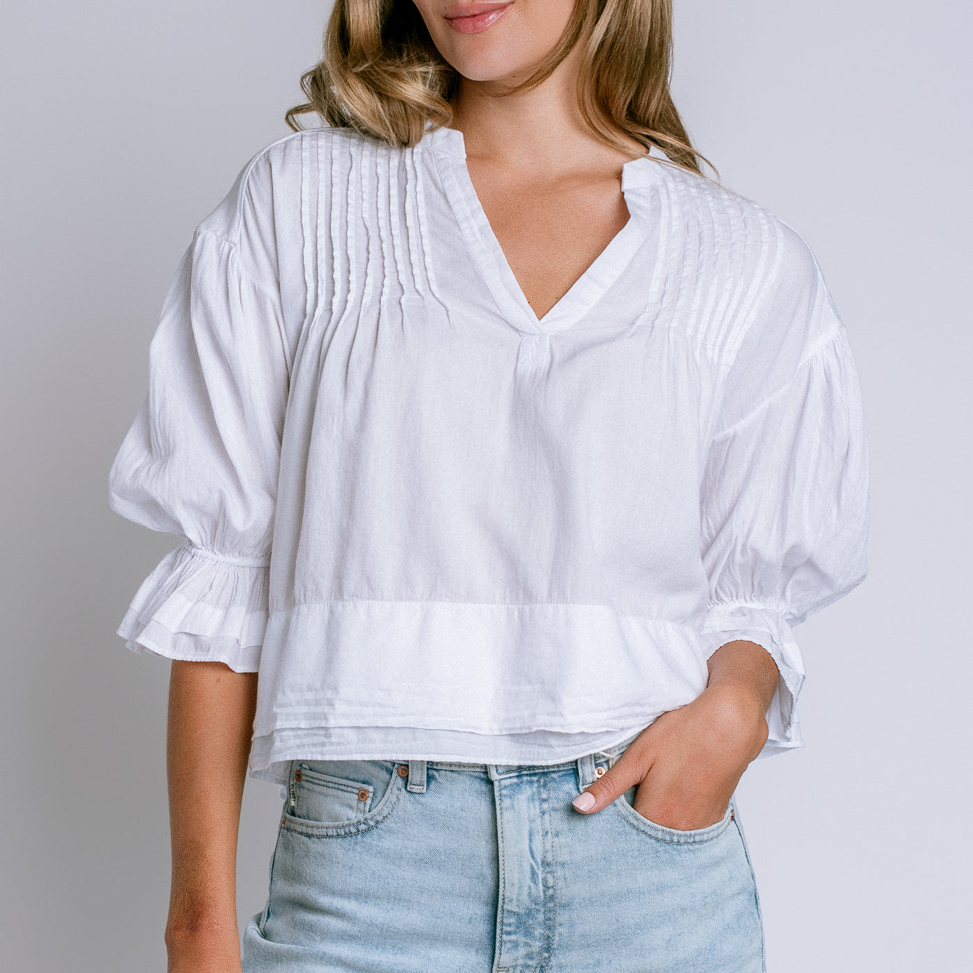 Nation LTD Scarlet Pintuck Blouse