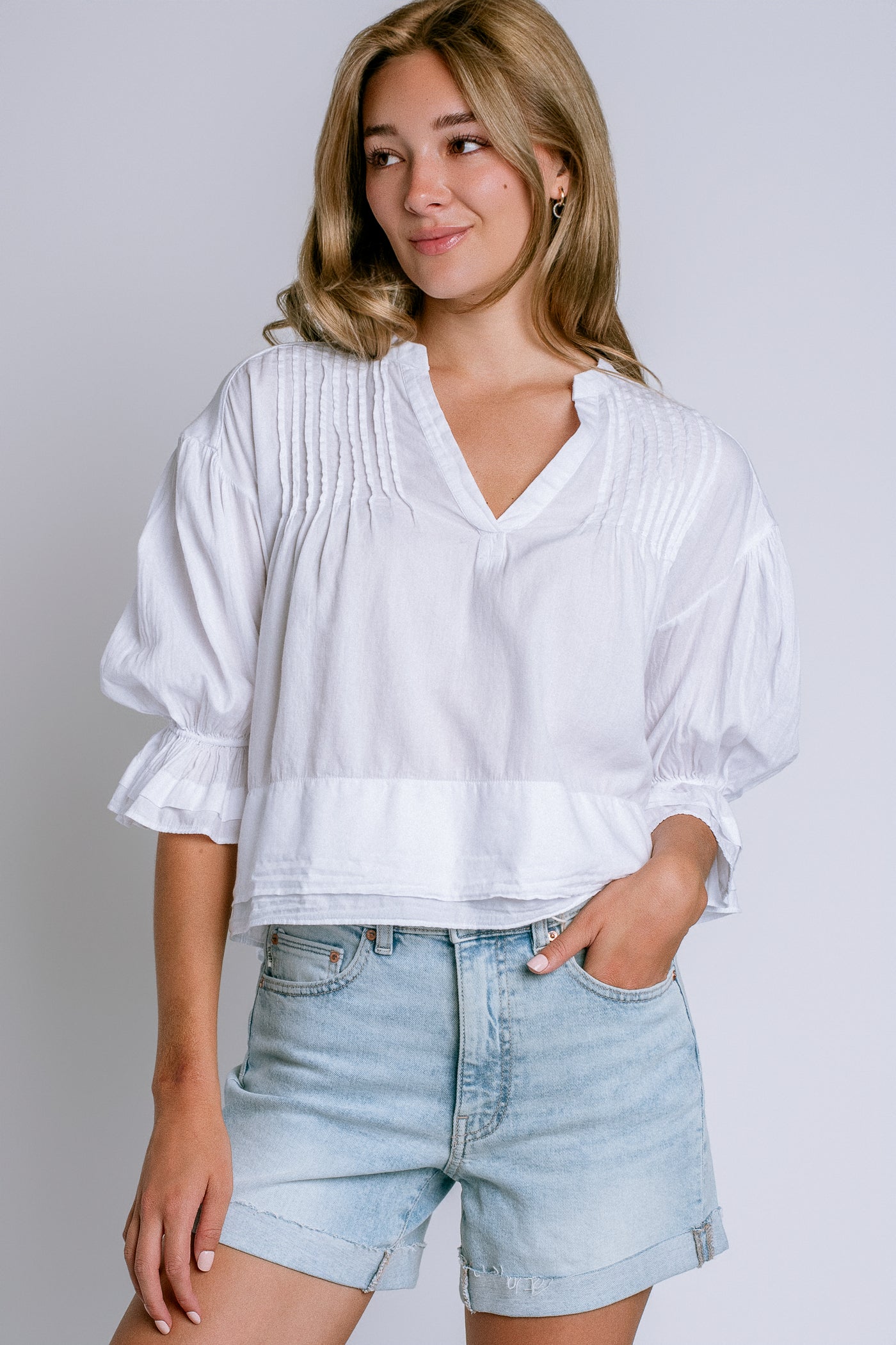 Nation LTD Scarlet Pintuck Blouse