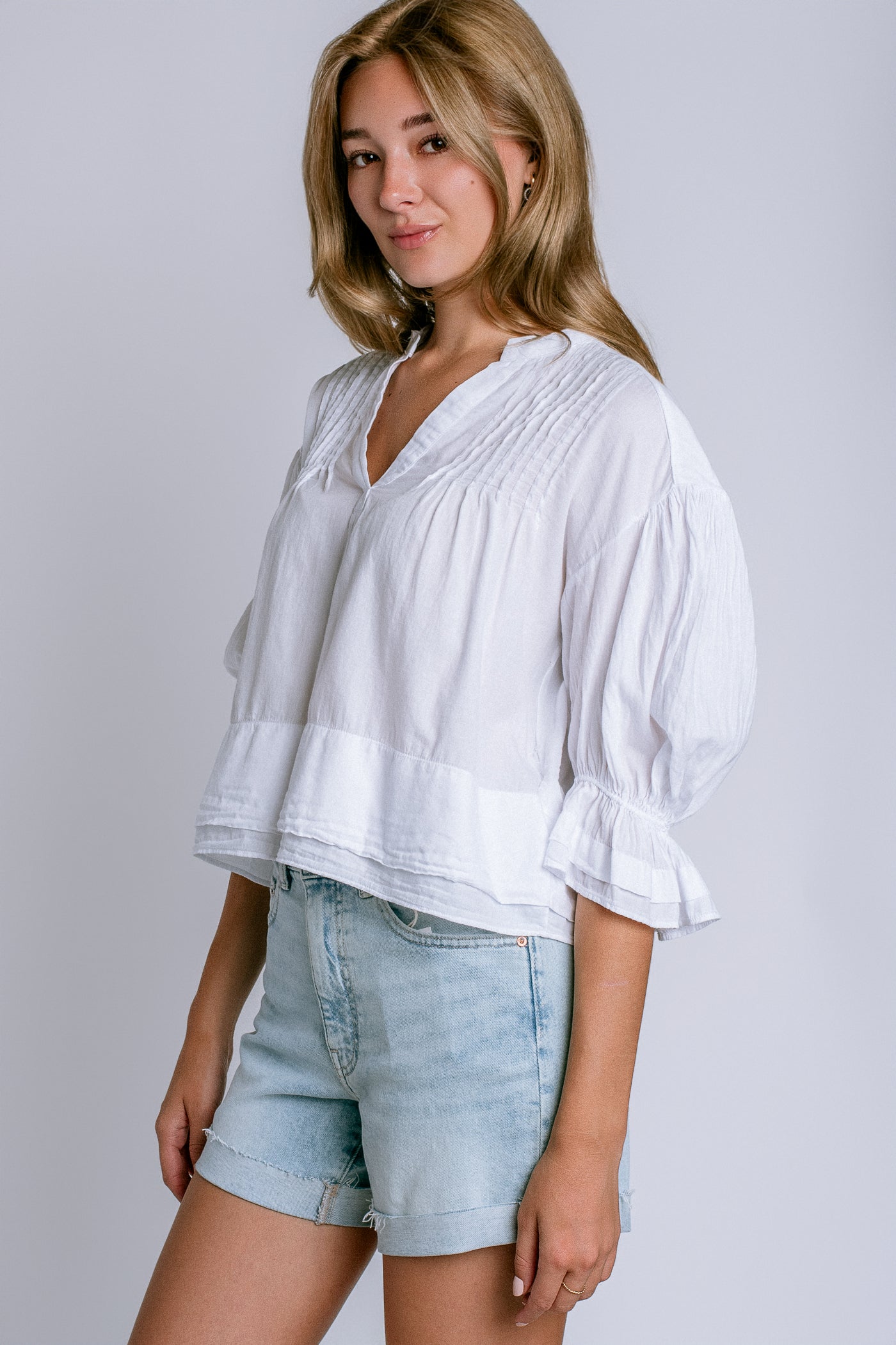 Nation LTD Scarlet Pintuck Blouse
