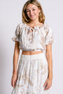 Milio Milano Hawaiian Off Shoulder Linen Top