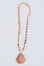 Sherwood Bridge Diamonds Ruby Scallop Shell Necklace