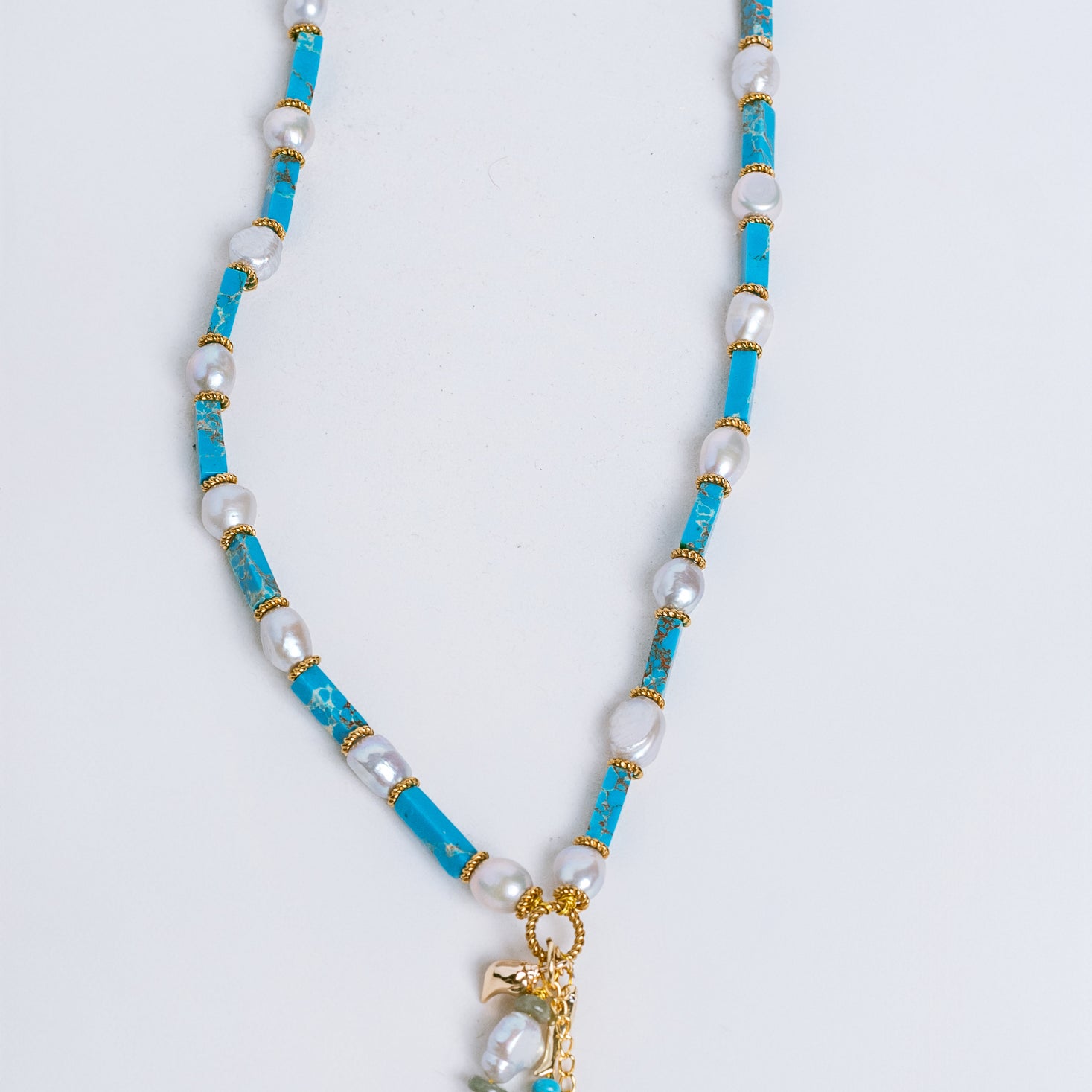 Sherwood Bridge Diamonds Blue Column Necklace
