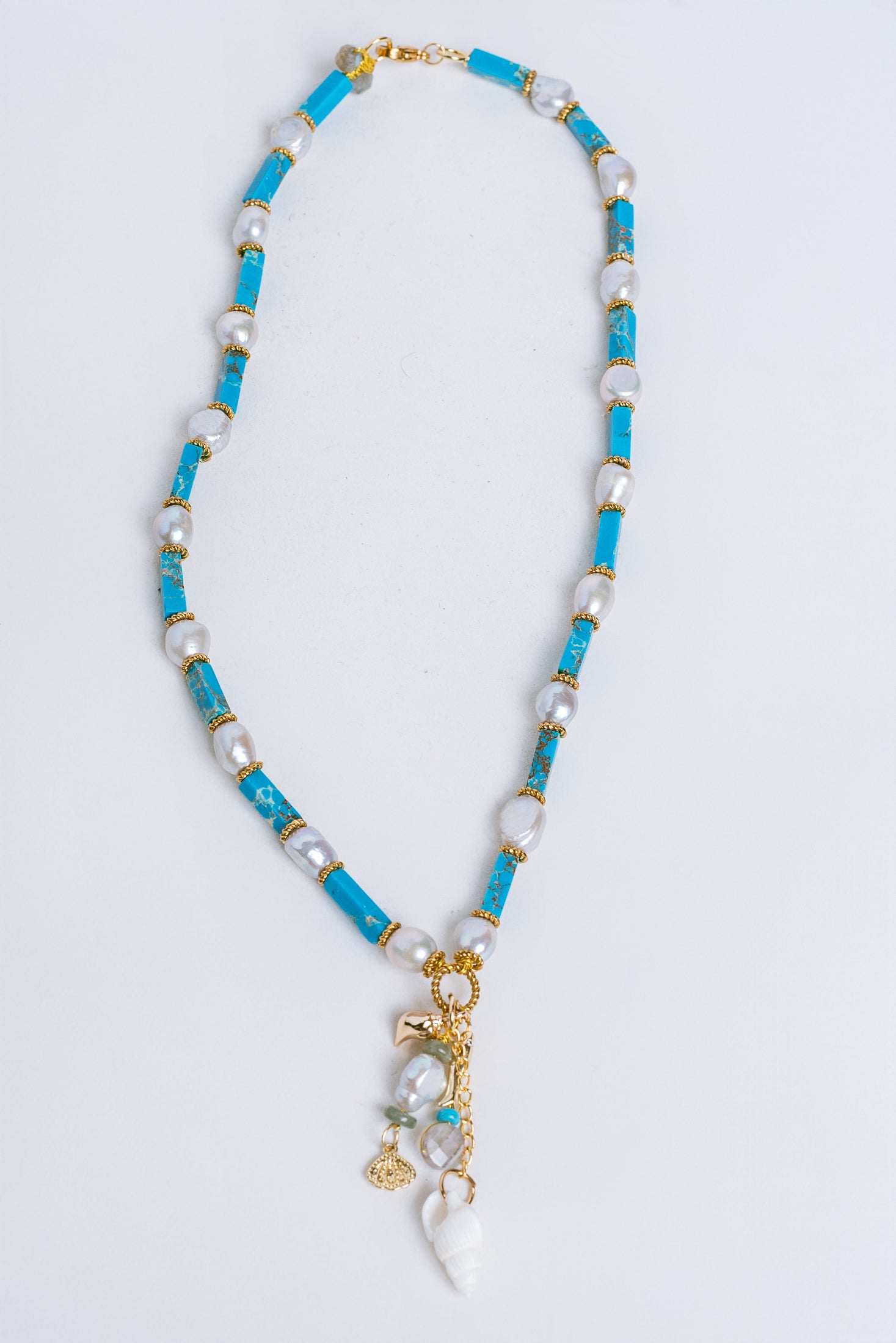 Sherwood Bridge Diamonds Blue Column Necklace