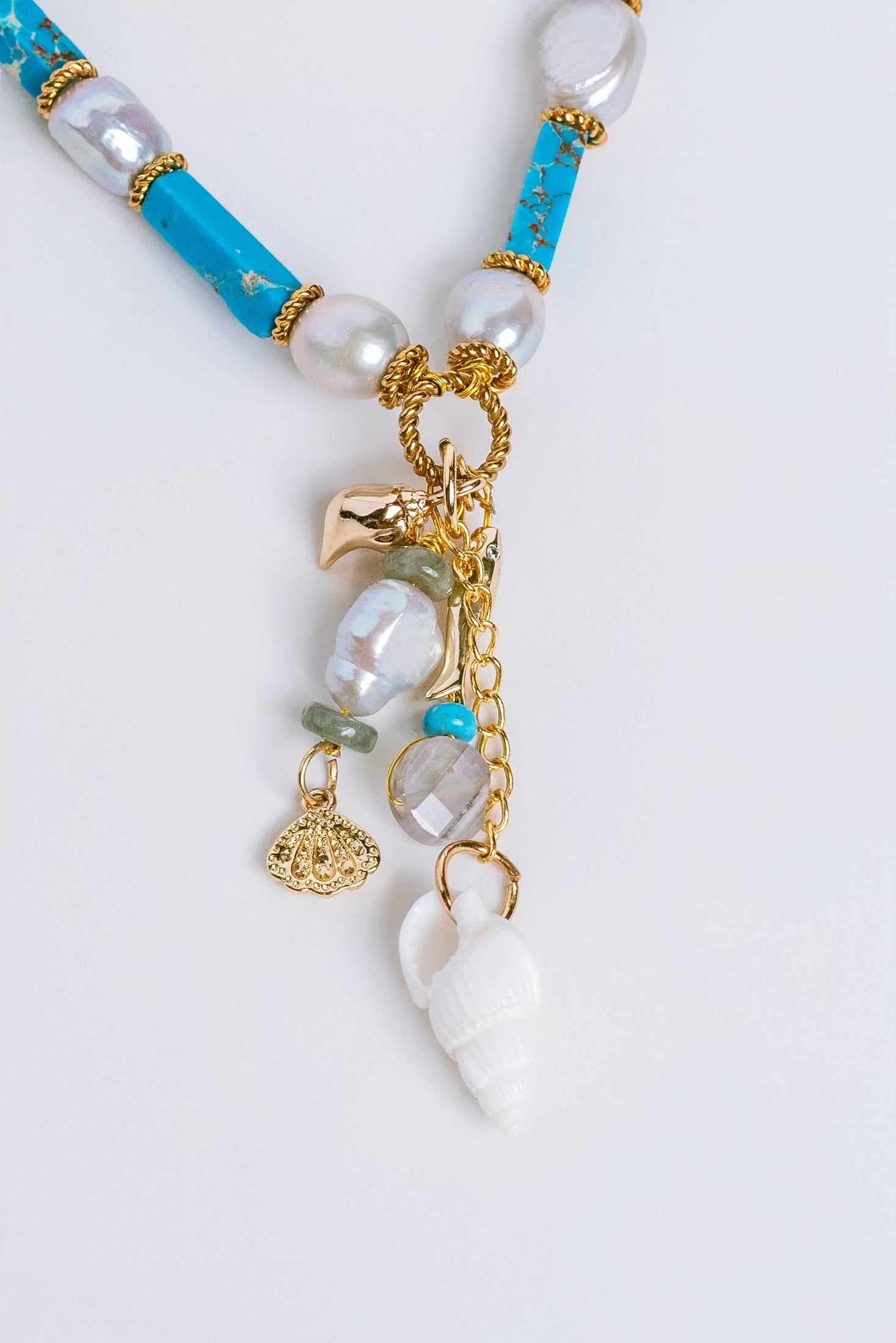 Sherwood Bridge Diamonds Blue Column Necklace