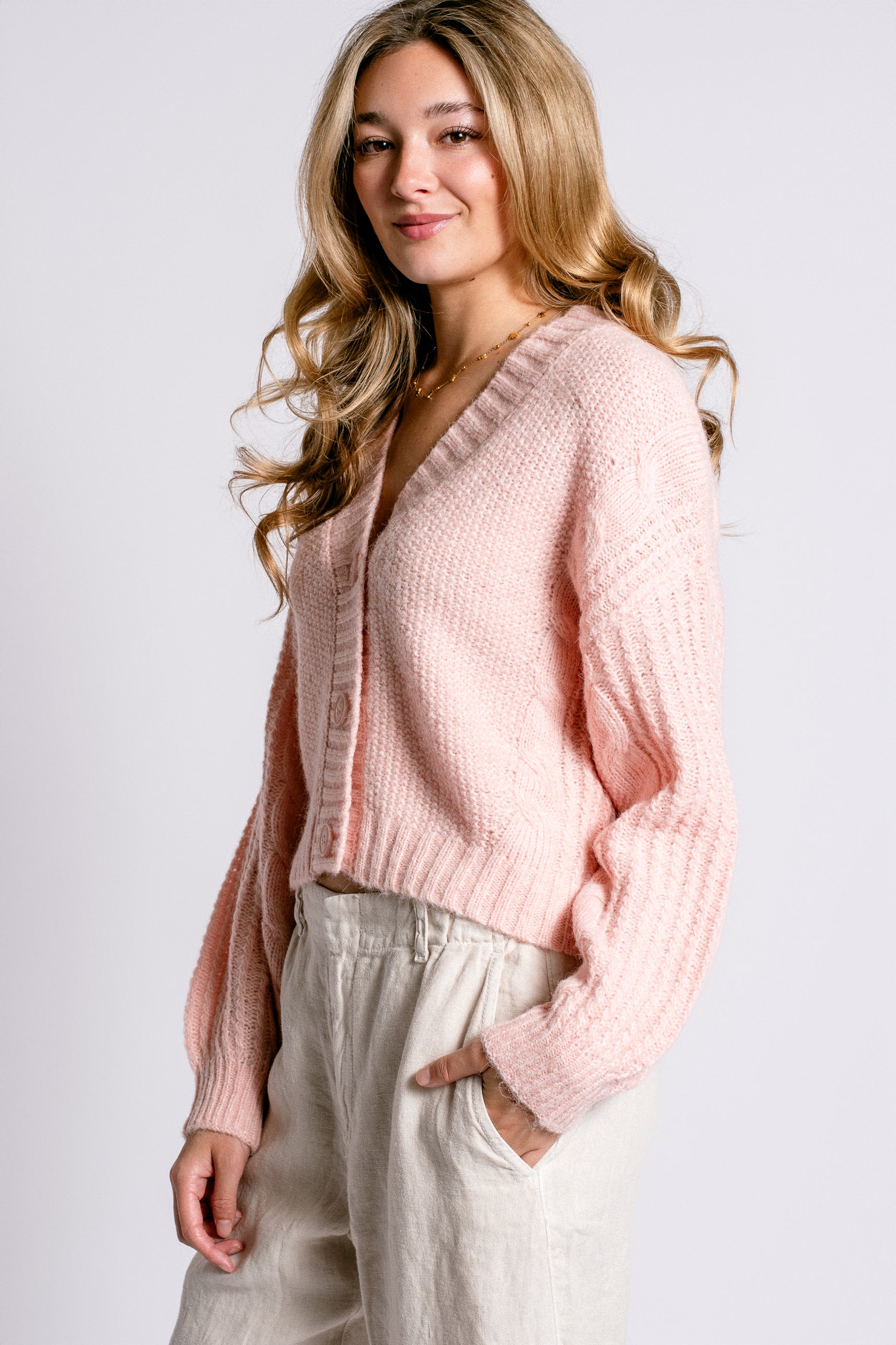 MINKPINK Eloise Cable Knit Cardigan