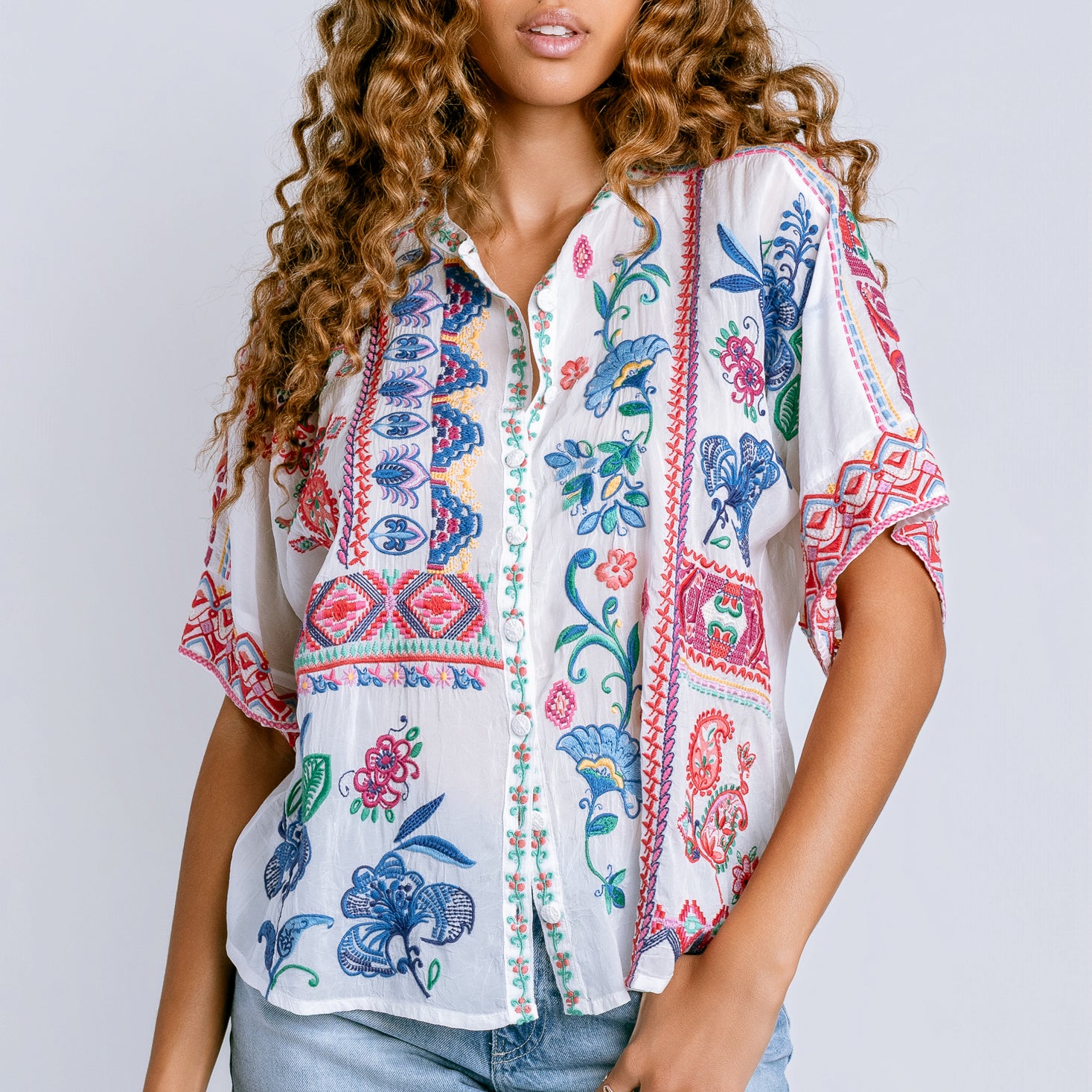 Johnny Was Armeria Brony Blouse