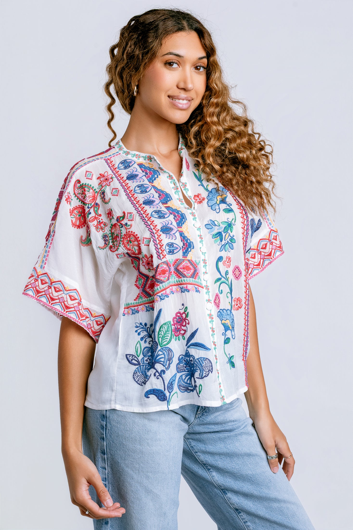 Johnny Was Armeria Brony Blouse