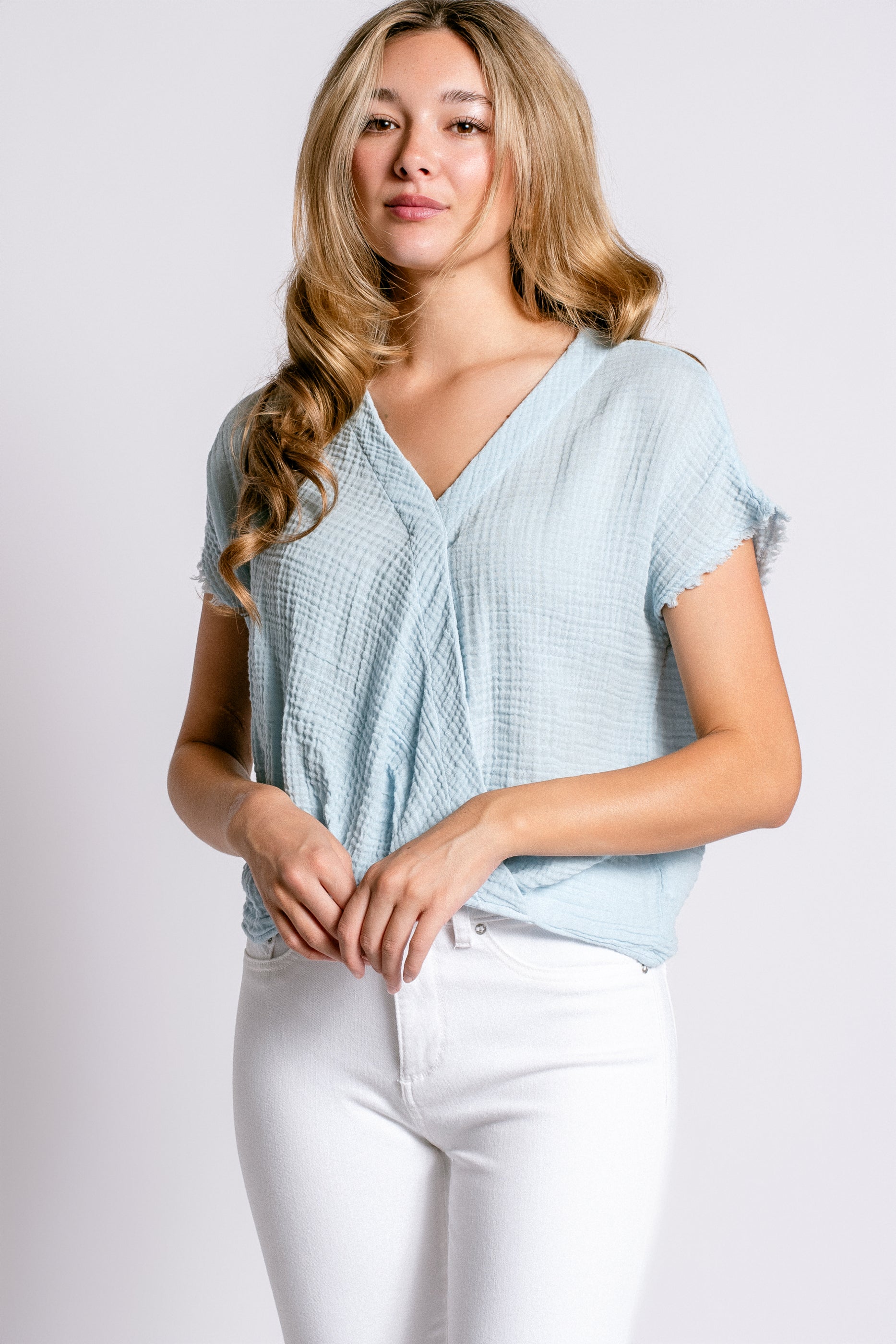 Michael Stars Evie Faux Wrap Top