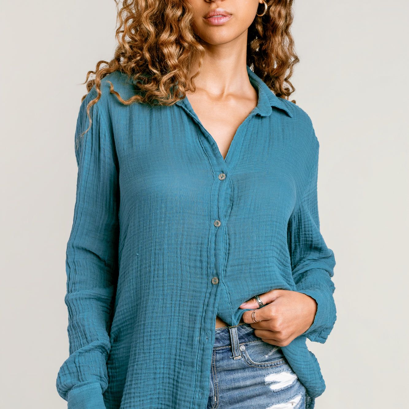 Michael Stars Leo Gauze Button Down