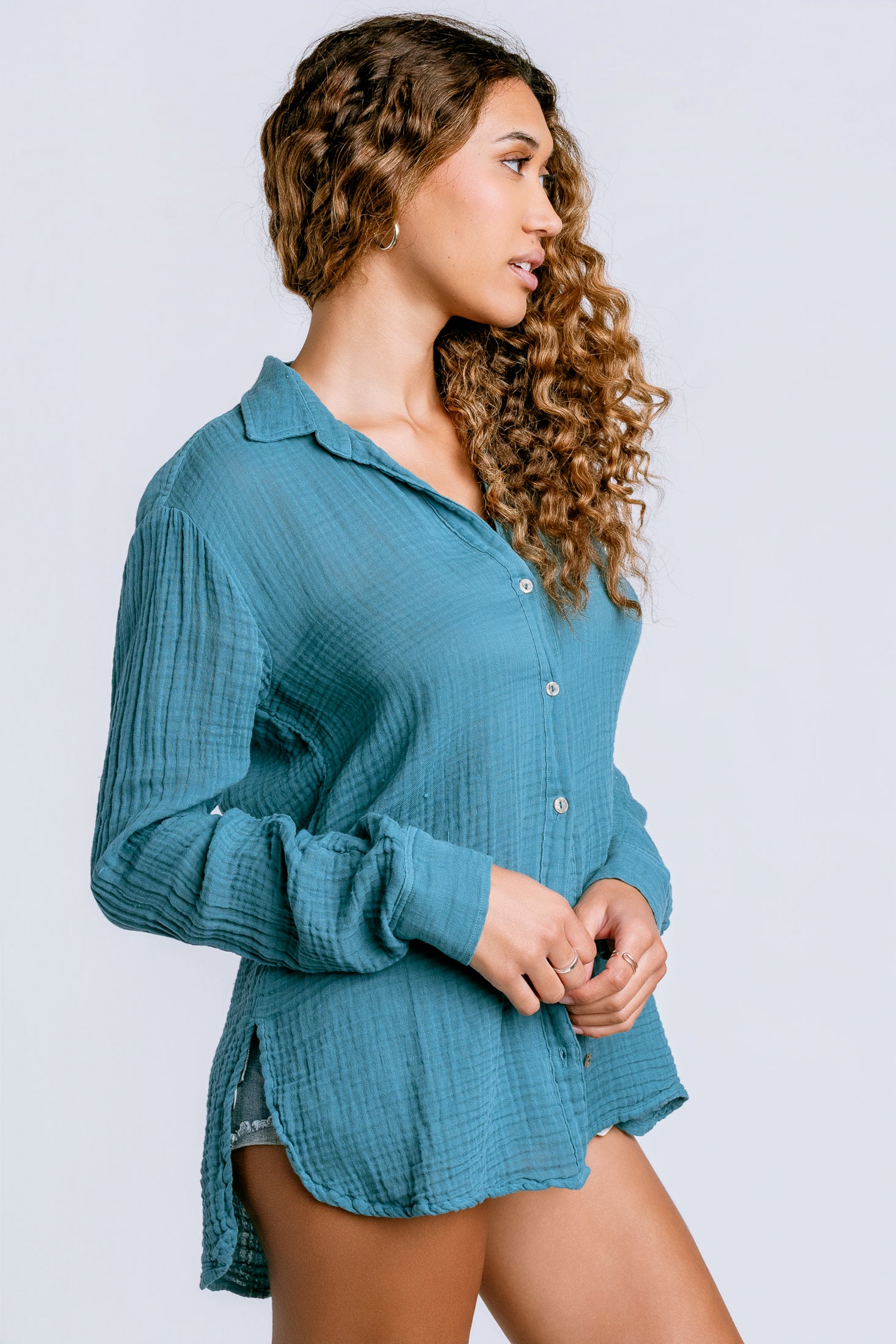 Michael Stars Leo Gauze Button Down