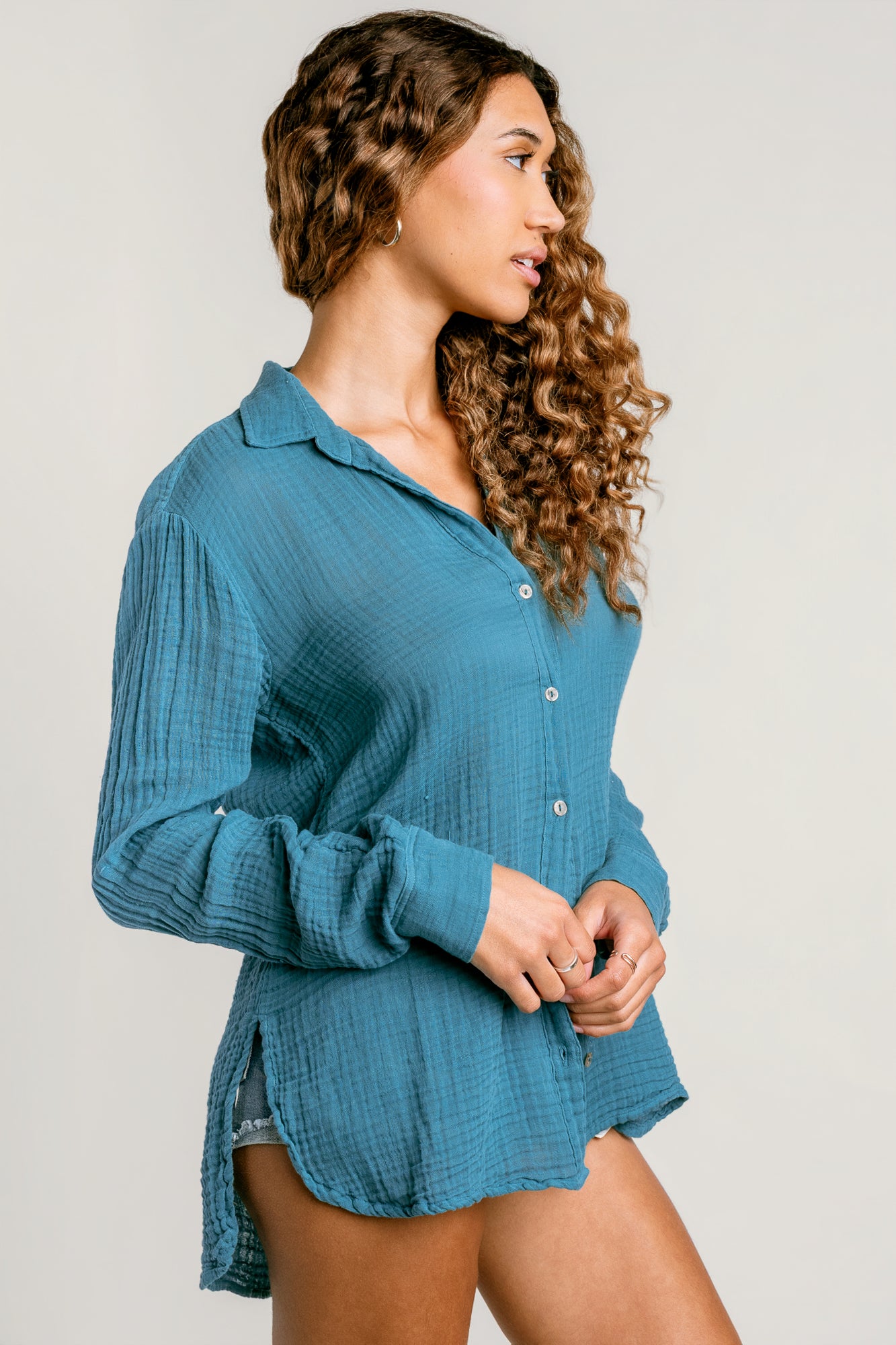Michael Stars Leo Gauze Button Down