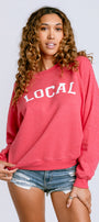 Sunny Somewhere Local Raglan Crew
