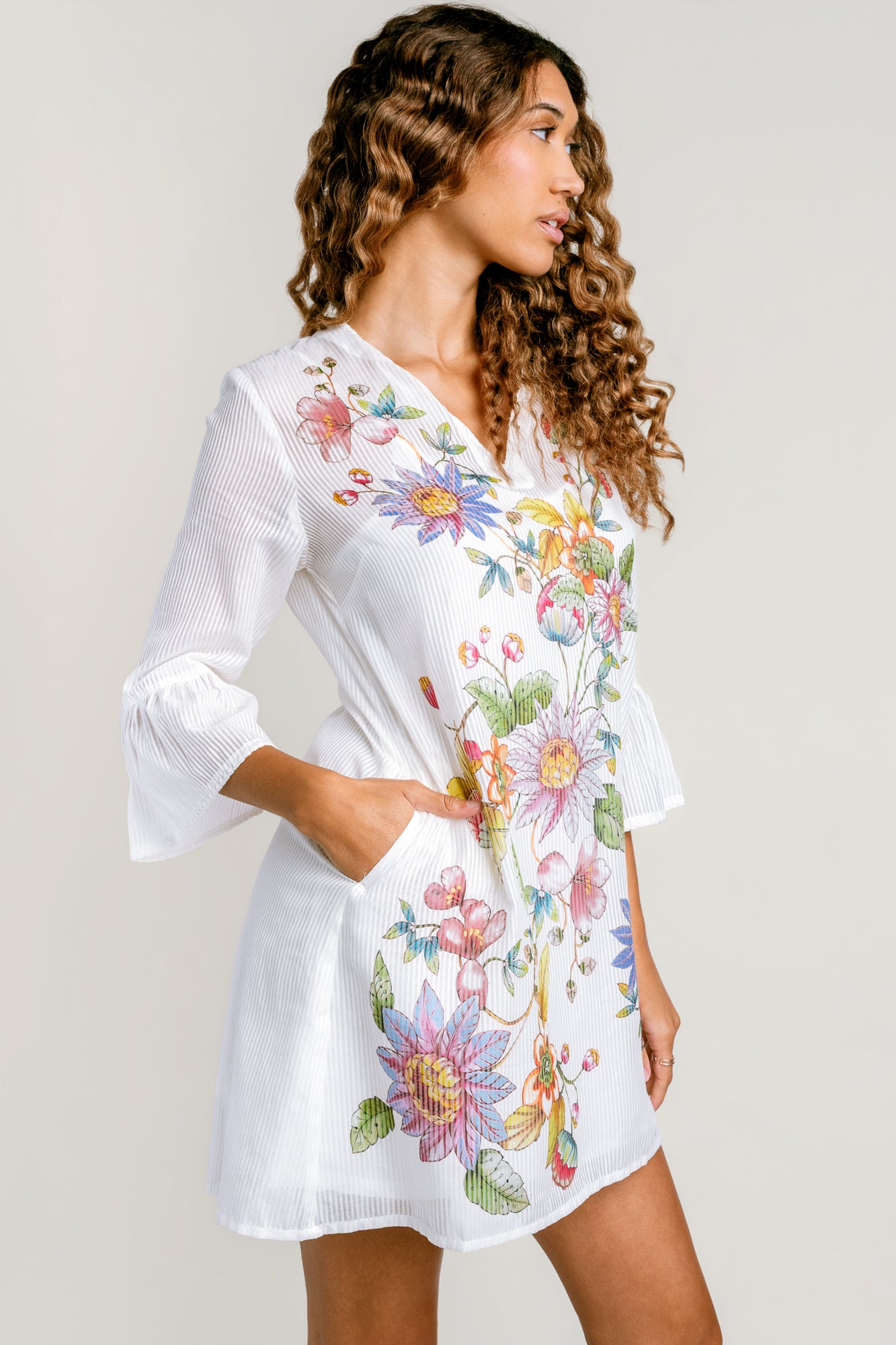 Johnny Was Orlaya Ruffle Sleeve Dress