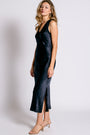Michael Stars Randi V-Neck Satin Midi