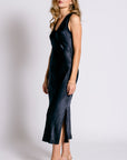 Michael Stars Randi V-Neck Satin Midi