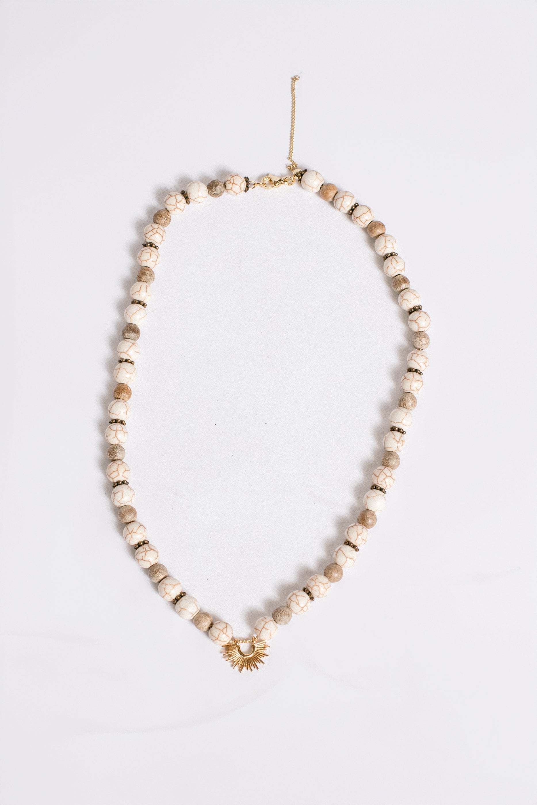 Sherwood Bridge Diamonds Jasper Half Sun Necklace