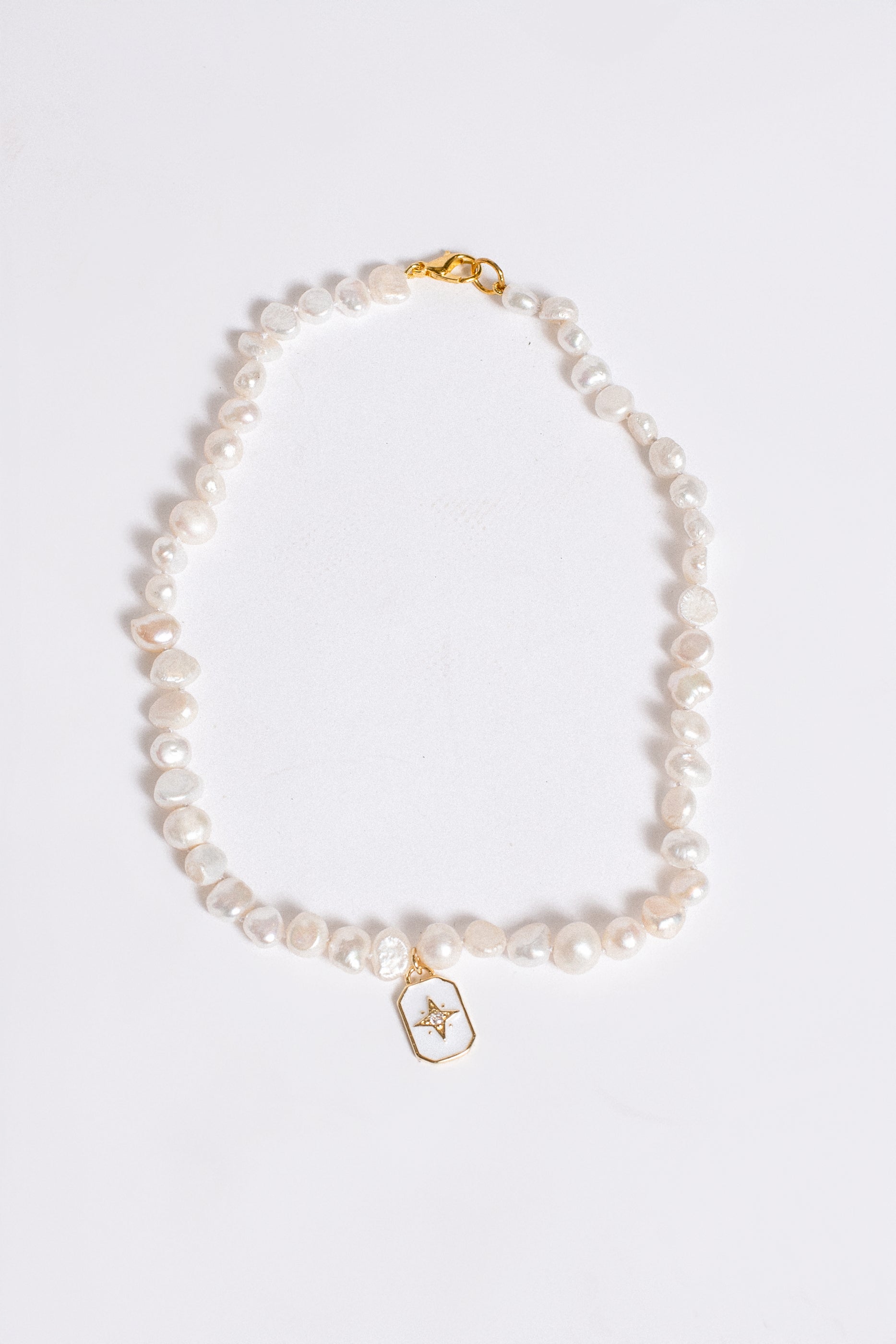 Sherwood Bridge Diamonds Pearl Compass Star Necklace