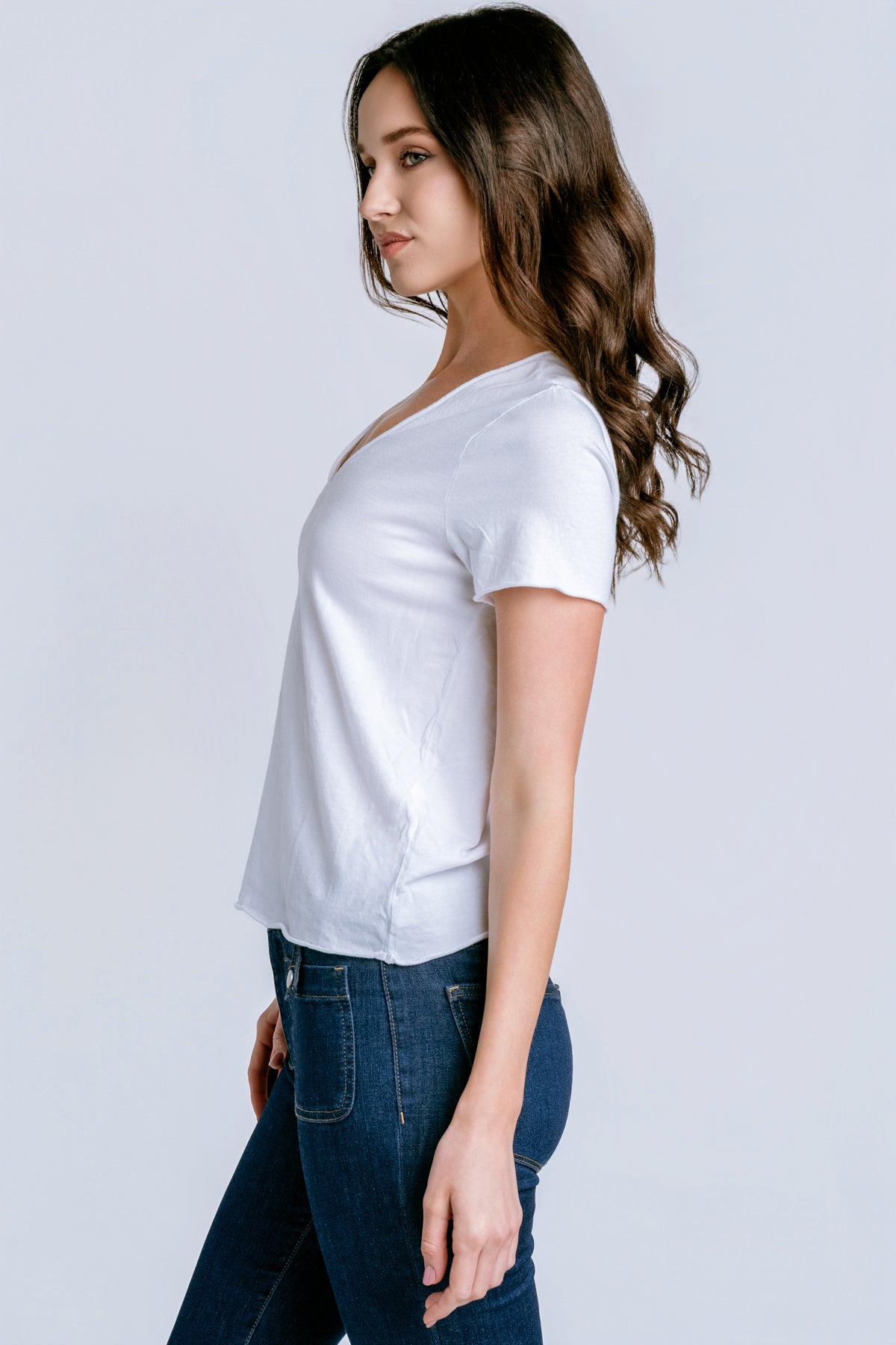 Michael Stars Vera Raw Hem Tee