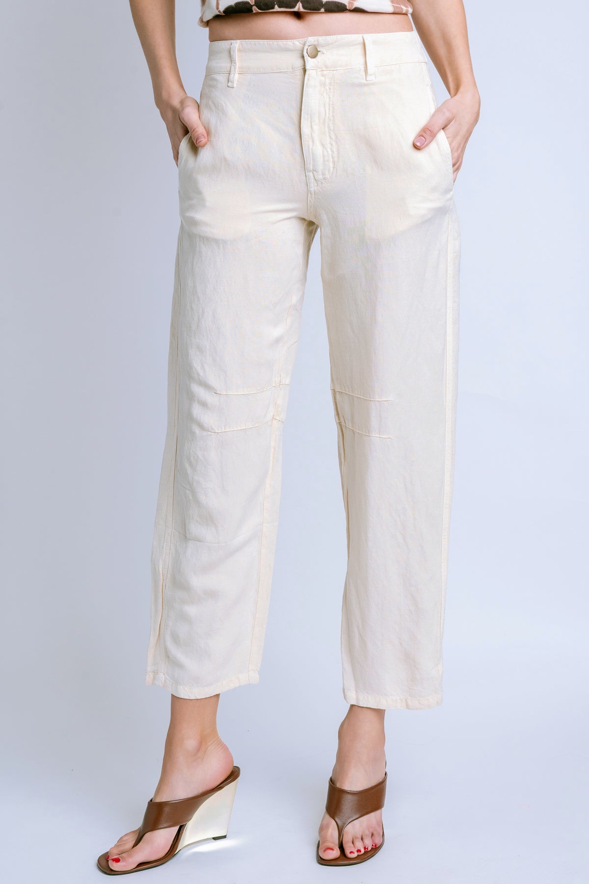 Barrlet Crop Linen Pant