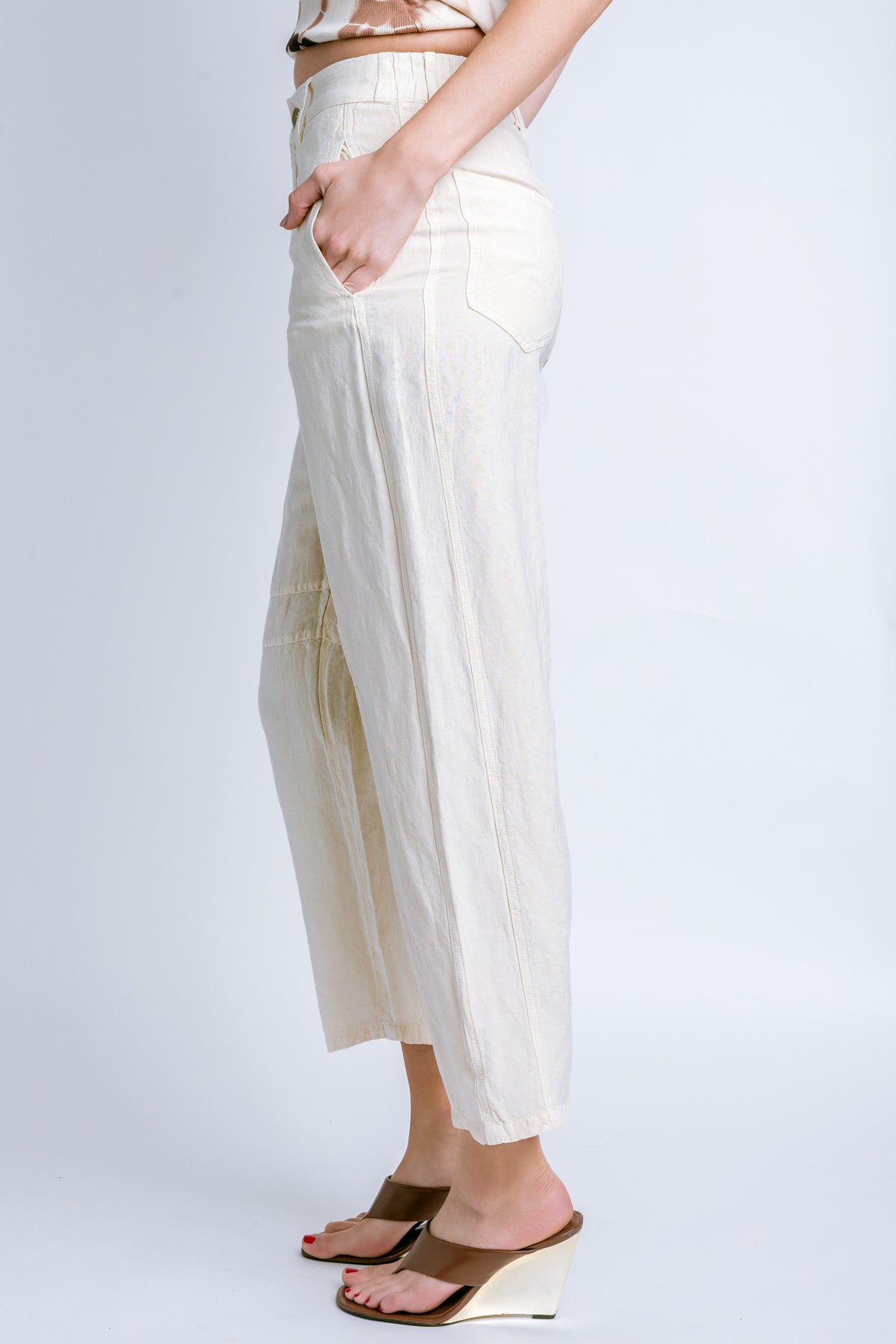 Barrlet Crop Linen Pant