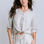 Milio Milano Linen Button Front Top