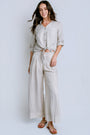 Milio Milano Linen Button Front Top