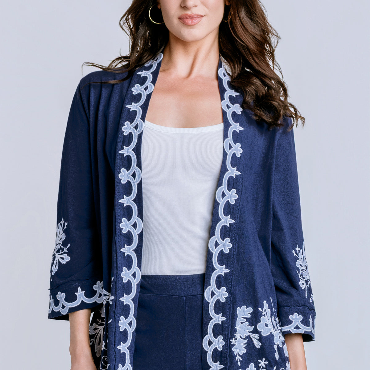 Johnny Was Addeline Jersey Kimono Coat