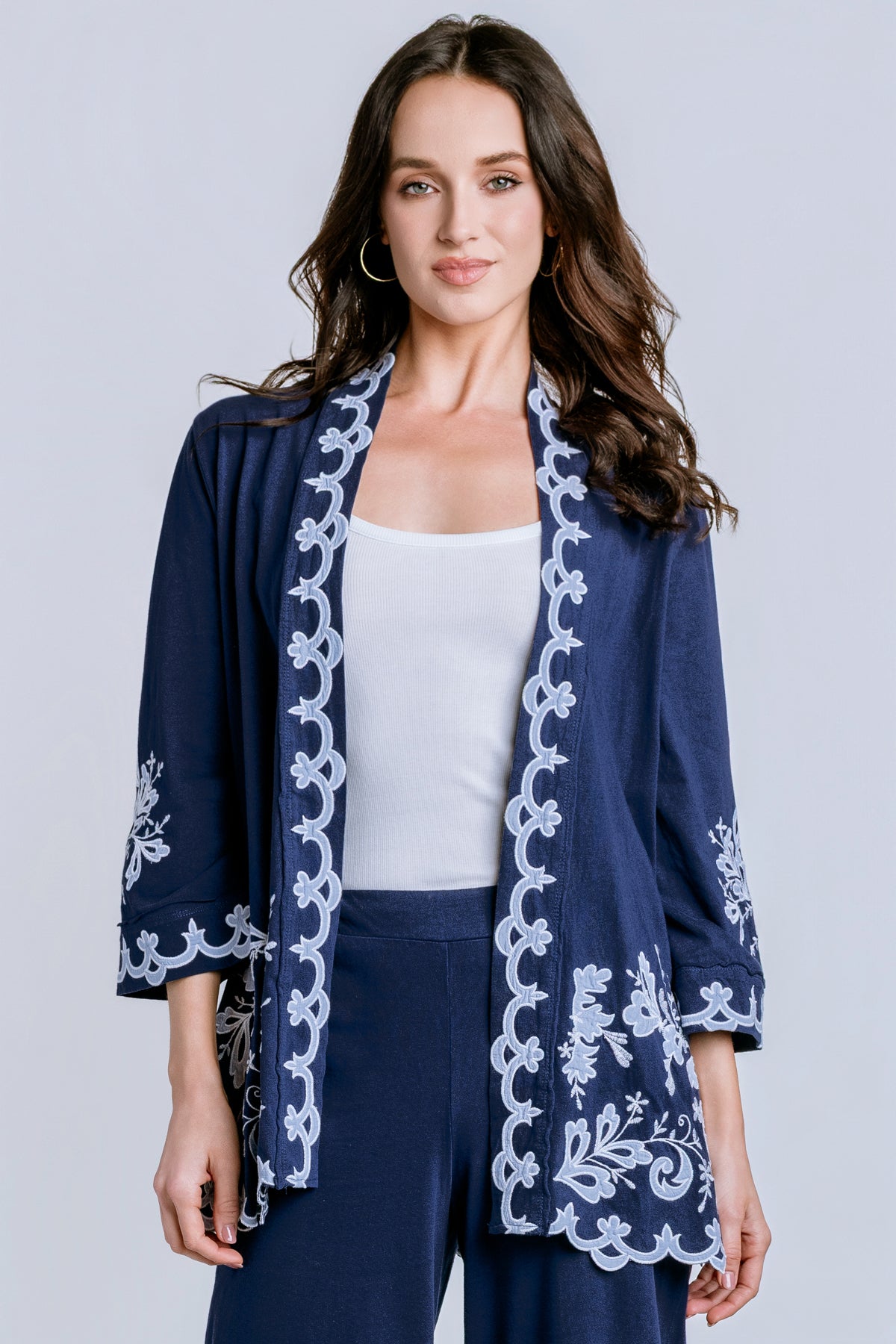 Johnny Was Addeline Jersey Kimono Coat