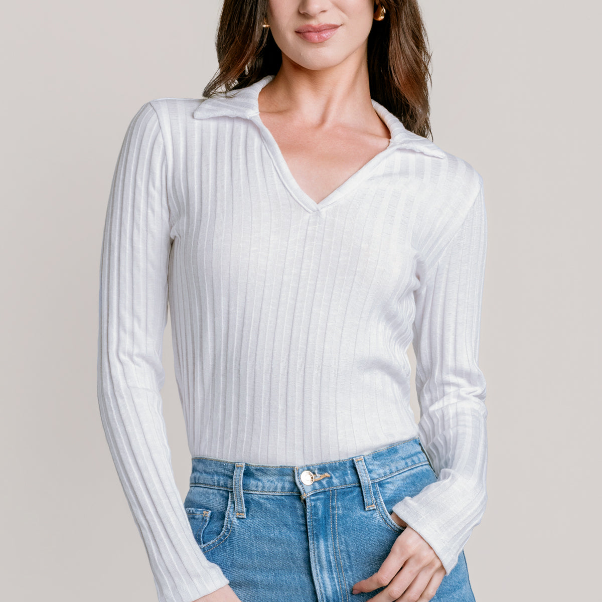 Michael Stars Liyah Collared Neck Top