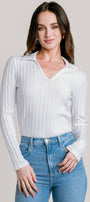 Michael Stars Liyah Collared Neck Top