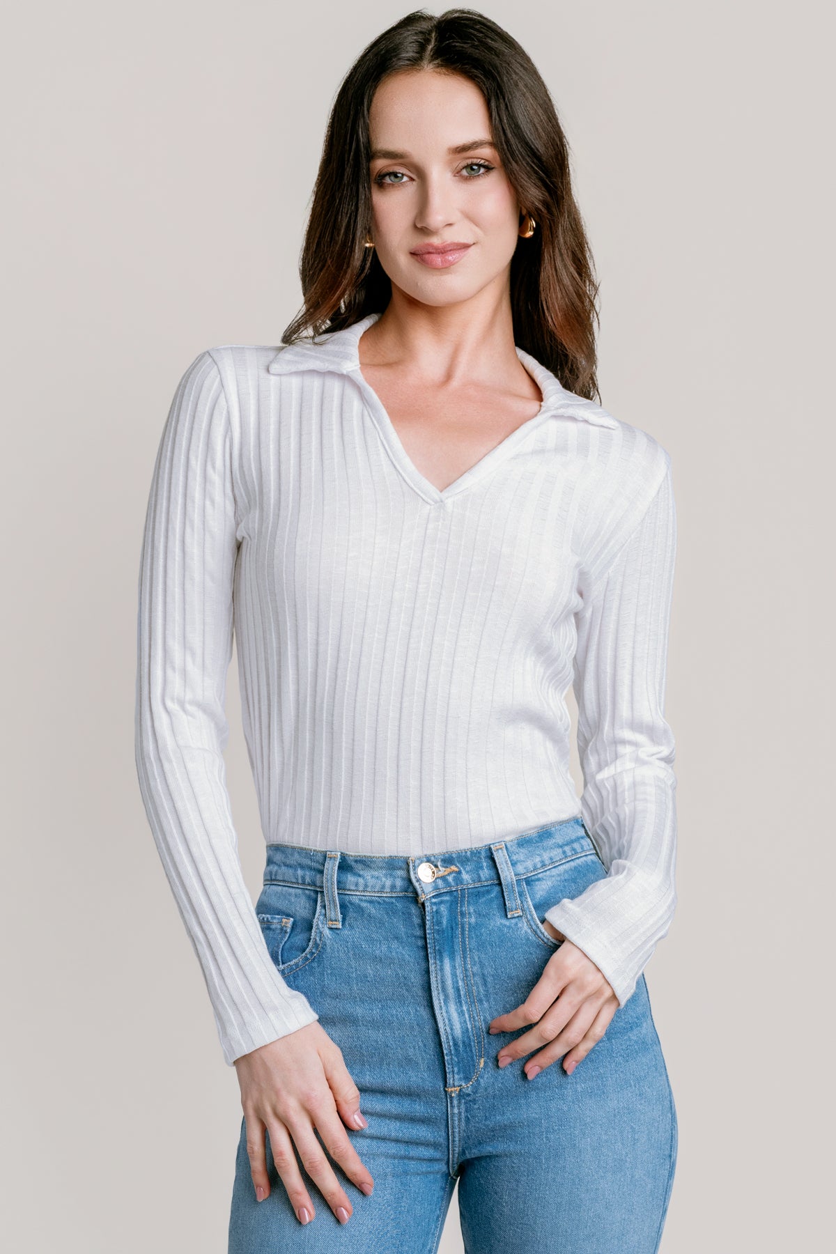 Michael Stars Liyah Collared Neck Top