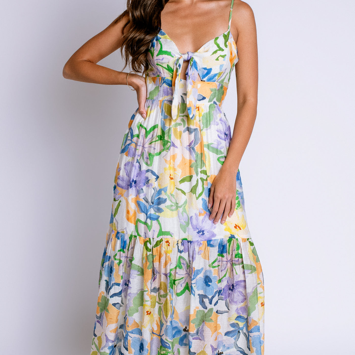 MINKPINK Fable Tie Midi Dress