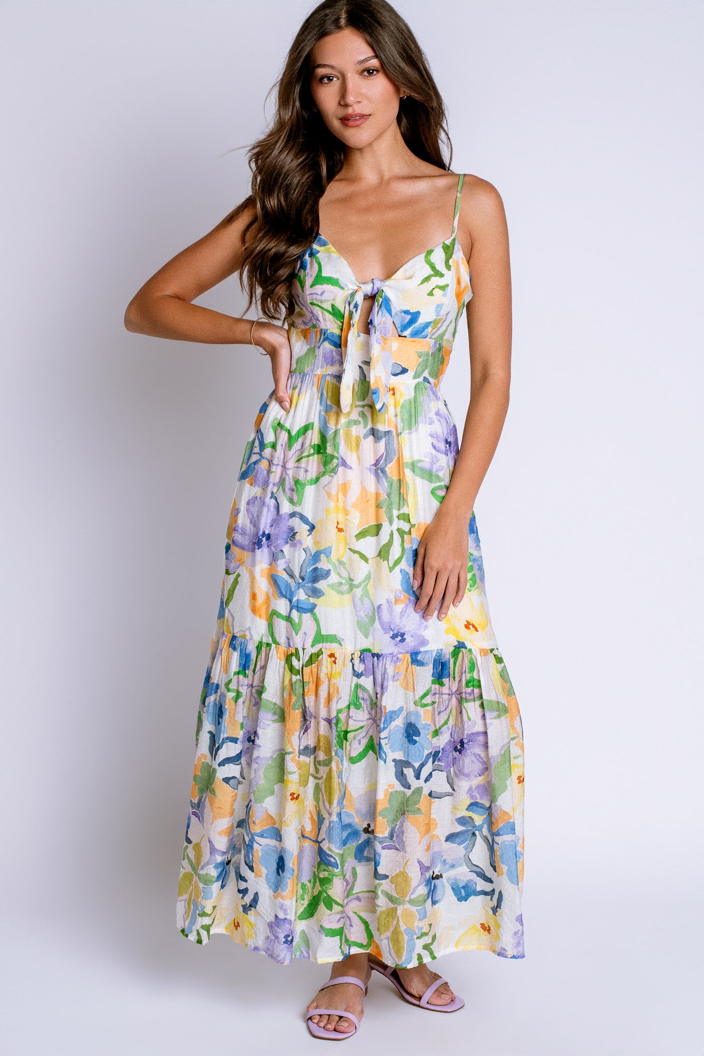 MINKPINK Fable Tie Midi Dress