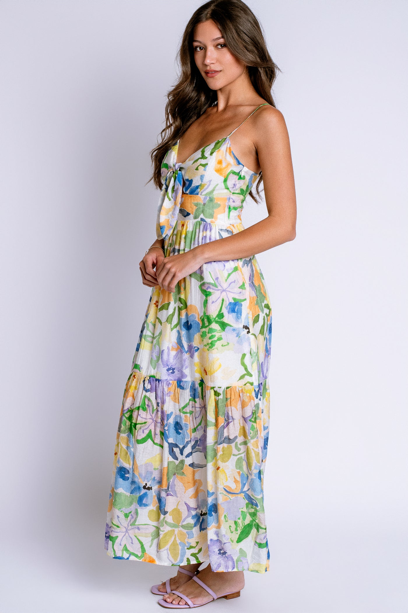 MINKPINK Fable Tie Midi Dress