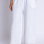 Milio Milano Mesh Hem Wide Leg Linen Pant