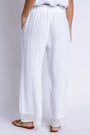 Milio Milano Mesh Hem Wide Leg Linen Pant